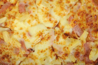 arka planda Hawaii pizza