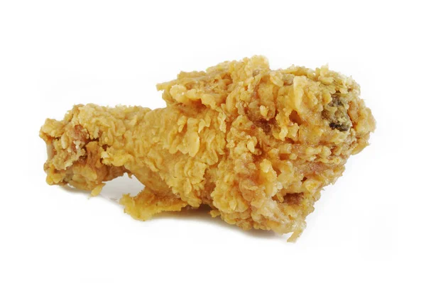 Pollo frito aislado blanco — Foto de Stock