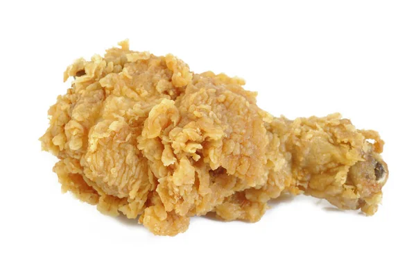 Pollo Frito Aislado Fondo Blanco — Foto de Stock