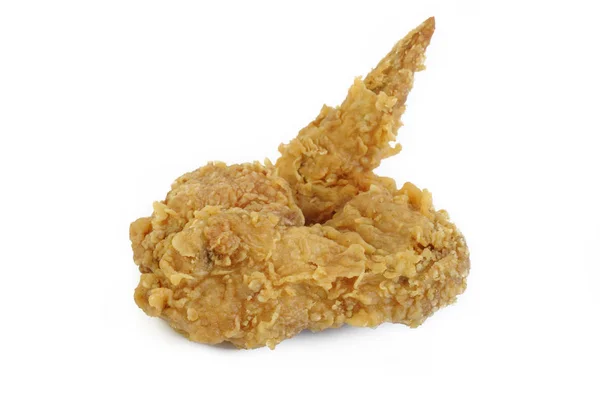 Crispy Fried Chicken Wing White Background — Stock Photo, Image