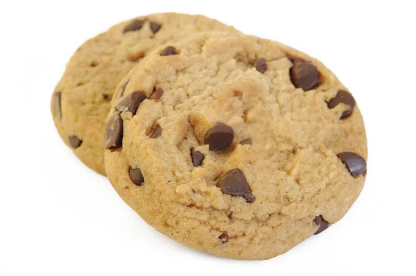 Cioccolato Chip Cookie Isolato Sfondo Bianco — Foto Stock