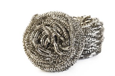 arka planda paslanmaz çelik scourer