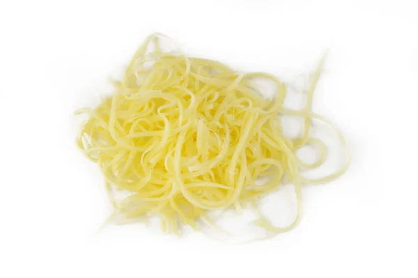 Geriebener Käse Isoliert Auf Weißem Hintergrund — Stockfoto