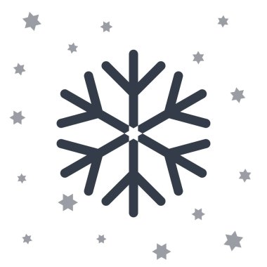Kar yıldızı simgesi vektörü