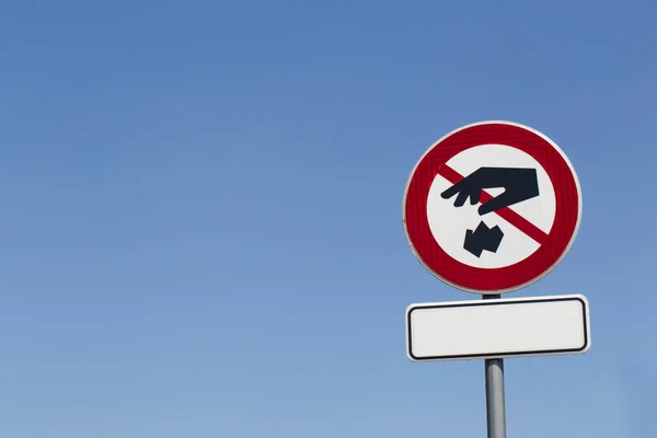 Littering Sign Pole — Stock Photo, Image