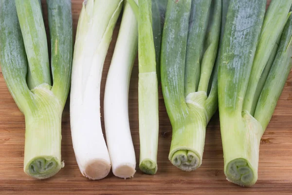 Close Image Chopped Spring Green Onions White Background — Stock Photo, Image