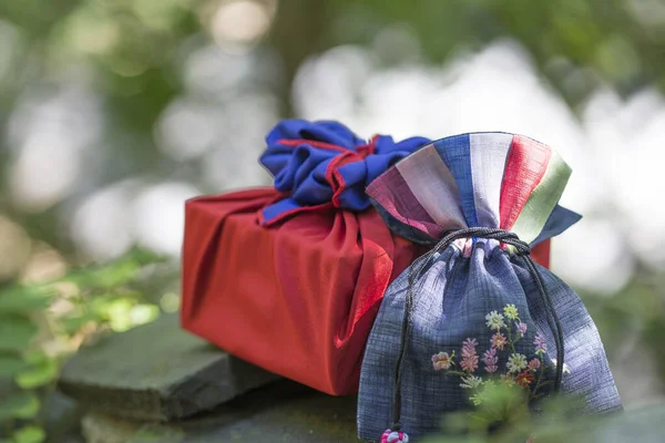 Embalagem Presente Tradicional Coreano Com Saco Sorte — Fotografia de Stock