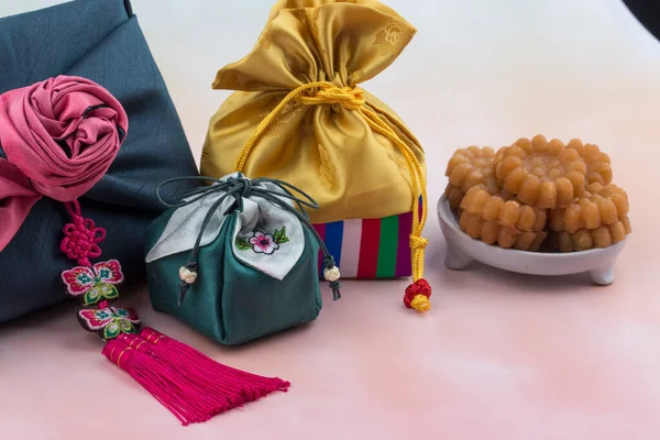 Корейська Традиційна Сумка Щастя Традиційна Скринька Подарунків — стокове фото