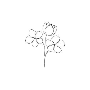 Basit aralıksız çizgi sanatı. Minimalist vektör çizimi. Davetiye, tebrik kartı, paket, ambalaj, önceden yapılmış logo, kartvizit, kırtasiye vesaire için harika.. 