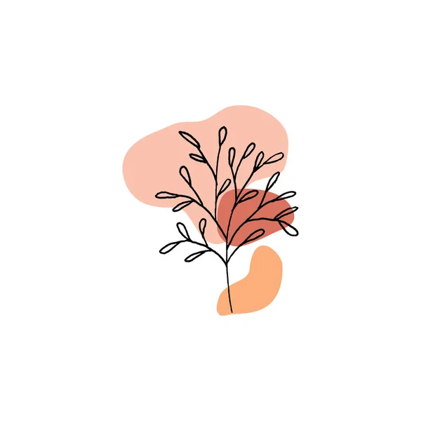 Квіткова Ескізна Ілюстрація Композиціями Абстрактної Форми Відмінно Підходить Запрошення Вітальних — стоковий вектор