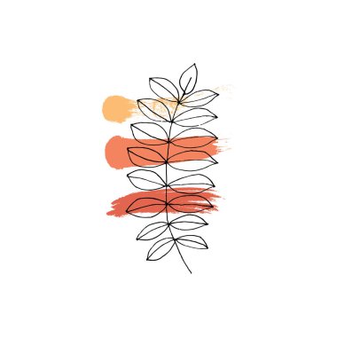 Basit ve temiz bir el çizimi. Çizim stili botanik çizim. Davetiye, tebrik kartı, paket, paket vs. için harika. 