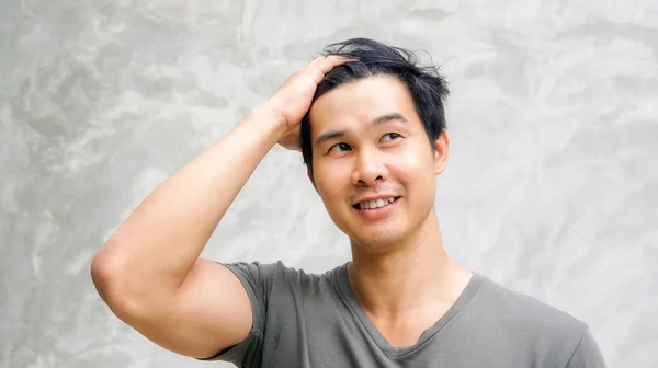 Asian Men Slick His Hair Back Royalty Free Stock Images