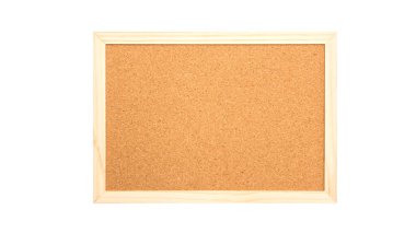 Beyaz arkaplanda tıpa tahtası.