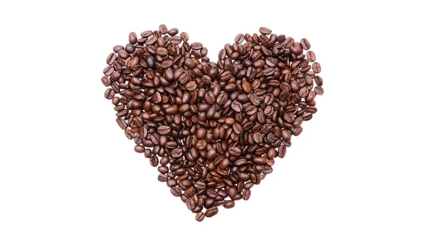 Beyaz arkaplanda kahve çekirdekleri.