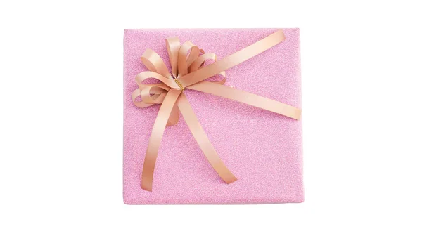 Pink Gift Box White Background — Stock Photo, Image