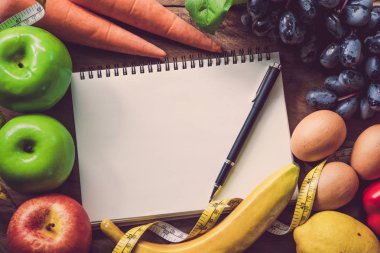 Sağlıklı gıda ve diyet için planya