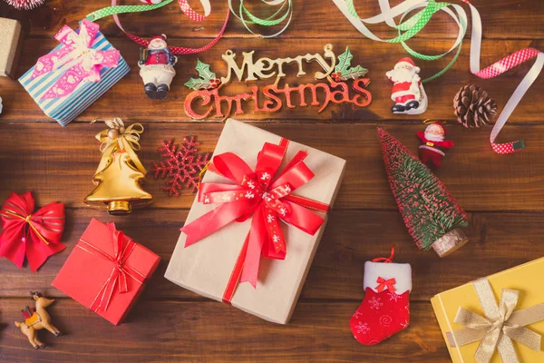 Caja Regalo Dio Temporada Navidad —  Fotos de Stock