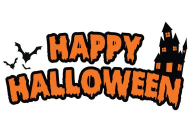 Mutlu Cadılar Bayramı 2020 vektör harfleri. Pankart için tatil mektupları. Mutlu Cadılar Bayramı posteri, tebrik kartı, parti davetiyesi. Vektör illüstrasyonu.