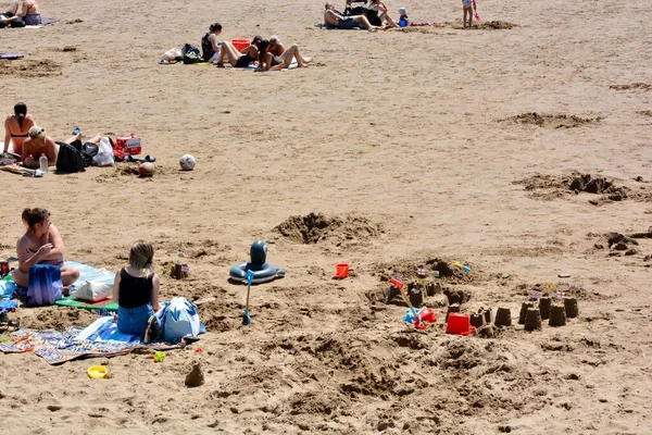 Barry Island Üdvözli Látogatókat Koronavírus Lezárása Után Vale Glamorgan Wales — Stock Fotó