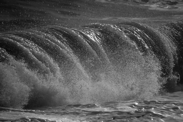 Stormy Sea Gale Force Winds High Tide Creates Huge Waves — Stock Photo, Image