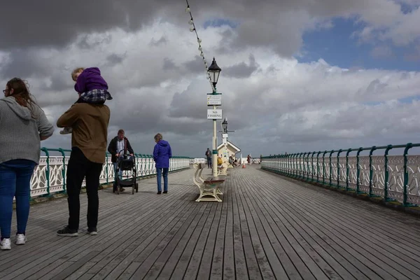 Torrentiële Rain Wales Sociale Distancing Lockdown Walks Juni Weer Wales — Stockfoto