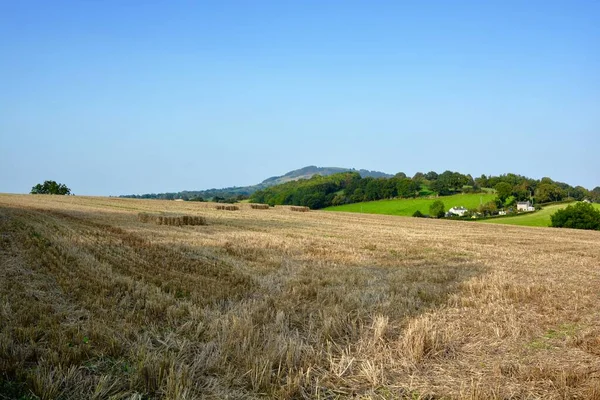 Belle Campagne Autour Ville Galloise Abergavenny Paysage Rural Agricole Dans — Photo