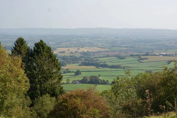 Gyönyörű Vidék Körül Walesi Város Abergavenny Vidéki Mezőgazdasági Táj Wales — Stock Fotó
