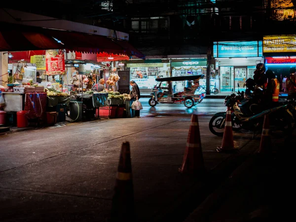 Bangkok Thailand Dezembro 2019 Pessoas Estão Comprando Comida Mercado Comida — Fotografia de Stock