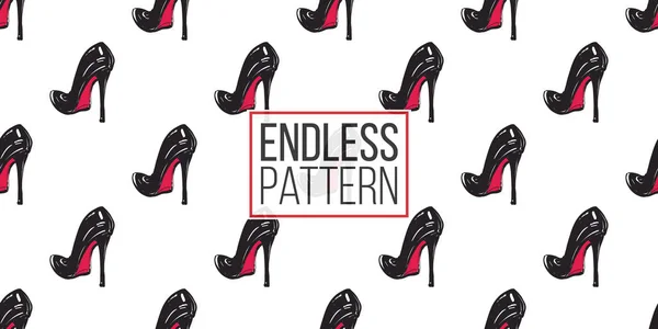 Seamless fashion pattern on white background