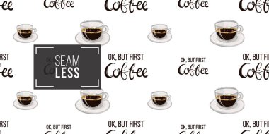 Beyaz arka planda kesintisiz kahve desen