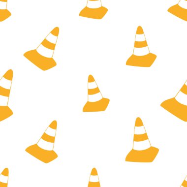 Beyaz arka plan üzerinde koniler ile Seamless modeli