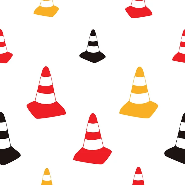 Seamless Pattern Cones White Background — Stock Vector