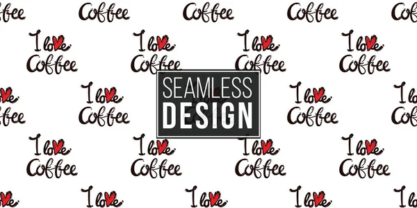 Seamless coffee pattern on white background