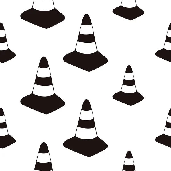 Seamless Pattern Cones White Background — Stock Vector