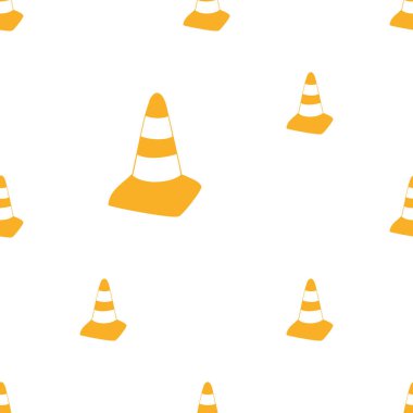 Beyaz arka plan üzerinde koniler ile Seamless modeli