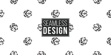 Şanslı denizciler seamless modeli. Vektör çizim