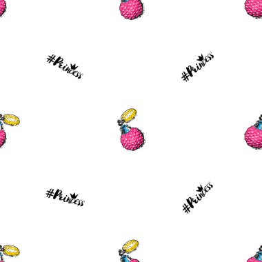 Parfüm ile Seamless modeli. Vektör çizim