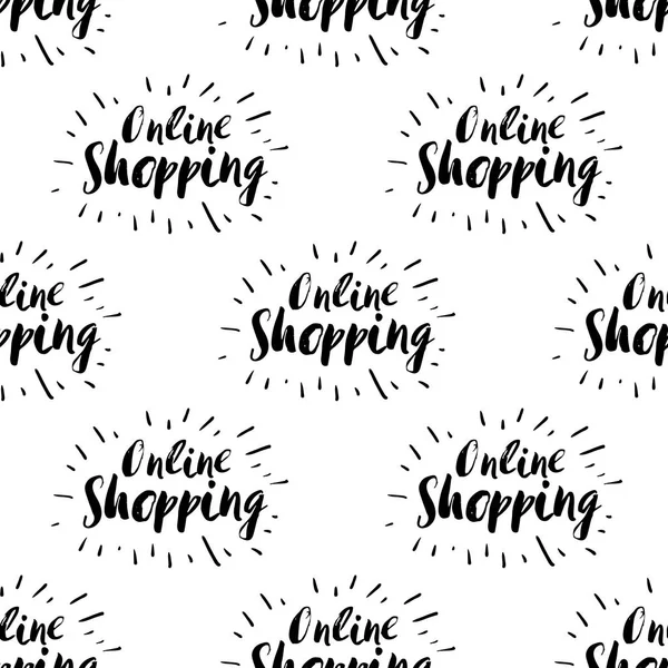 Shopping Motif Sans Couture Illustration Vectorielle — Image vectorielle