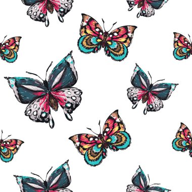 böcekler, vektör çizim ile beyaz arka plan