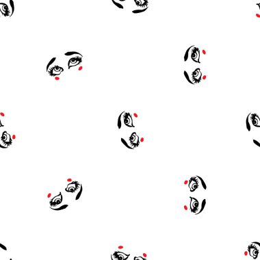 kaşları seamless modeli, vektör çizim