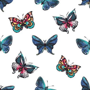 böcekler, vektör çizim ile beyaz arka plan