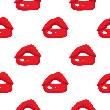 Dudaklar seamless modeli, vektör çizim