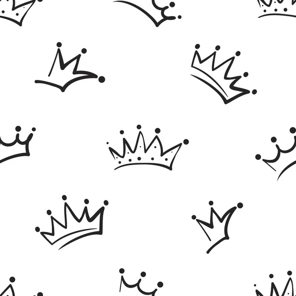 Motif Sans Couture Avec Couronne Illustration Vectorielle — Image vectorielle