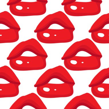 Dudaklar seamless modeli, vektör çizim