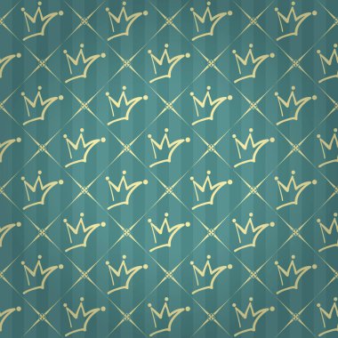 corona, vektör çizim ile Seamless modeli