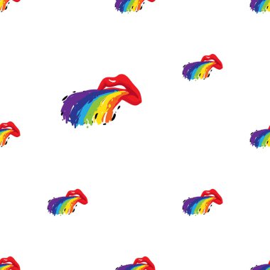 Dudaklar seamless modeli, vektör çizim