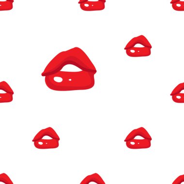 Dudaklar seamless modeli, vektör çizim