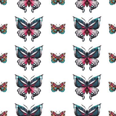 böcekler, vektör çizim ile beyaz arka plan