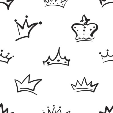 corona, vektör çizim ile Seamless modeli