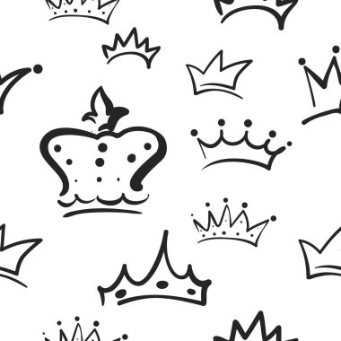 corona, vektör çizim ile Seamless modeli